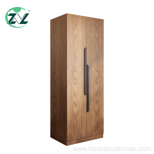 Wooden Clothes Cabinet Wardrobe Set With Glass Door